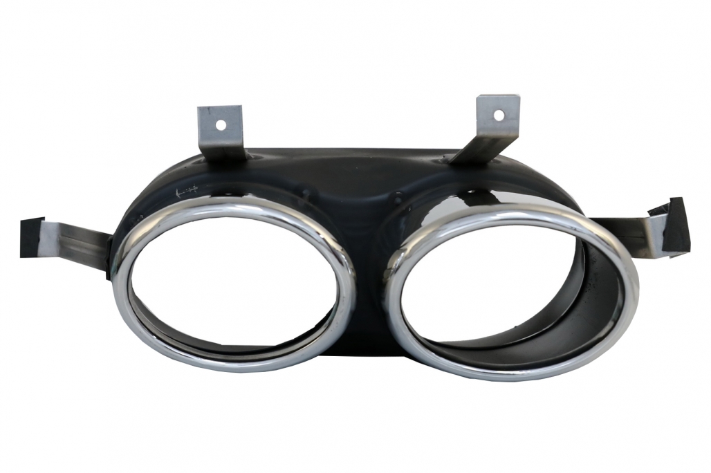 Difuzor Bara Spate Evacuare Dubla Audi Q5 SUV FY S-Line (2018-2020) Evacuari Crom Performance AutoTuning