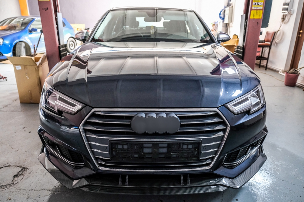 Prelungire Bara Fata Lip Audi A4 B9 8W S-Line (2016-2018) Carbon Look Performance AutoTuning
