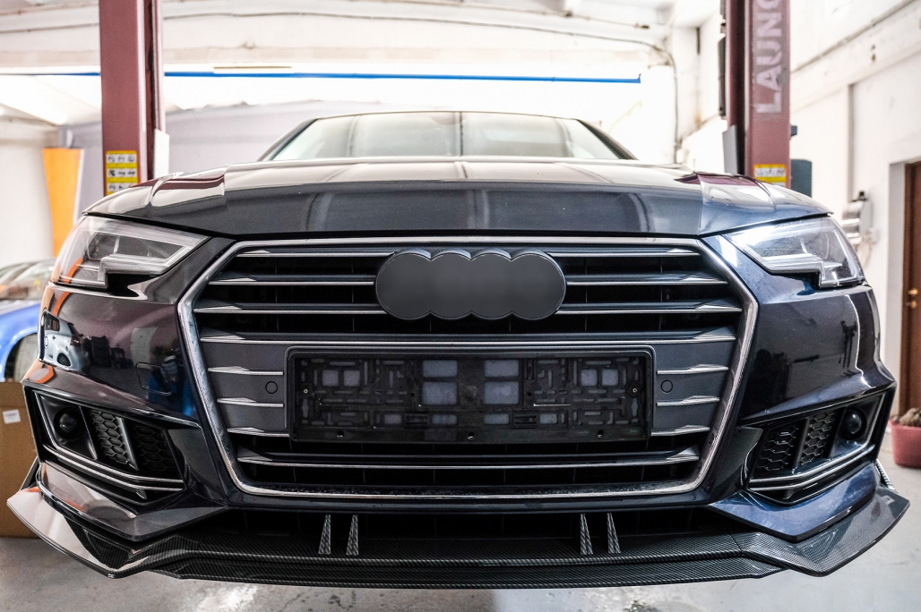 Prelungire Bara Fata Lip Audi A4 B9 8W S-Line (2016-2018) Carbon Look Performance AutoTuning