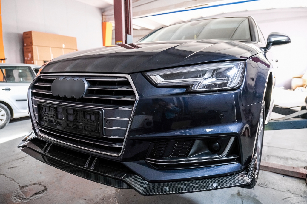 Prelungire Bara Fata Lip Audi A4 B9 8W S-Line (2016-2018) Carbon Look Performance AutoTuning