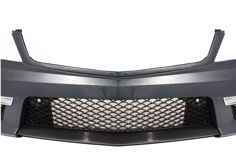 Pachet Exterior cu Grila Centrala Negru Lucios Mercedes C-Class W204 (2007-2014) Facelift C63 GT-R Panamericana Design Performance AutoTuning