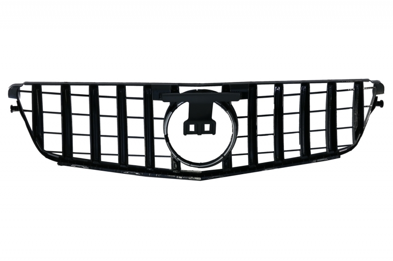 Pachet Exterior cu Grila Centrala Negru Lucios Mercedes C-Class W204 (2007-2014) Facelift C63 GT-R Panamericana Design Performance AutoTuning