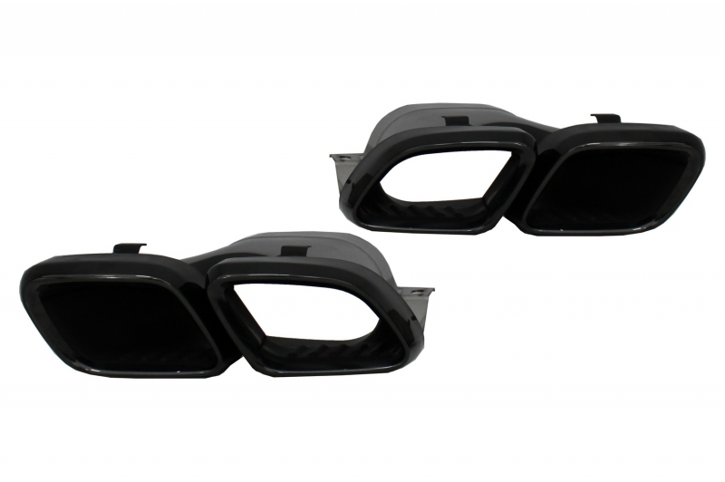 Bara Fata cu Difuzor Spate Mercedes C-Class A205 Cabriolet C205 Coupe (2014-2019) C63 Design Negru Performance AutoTuning