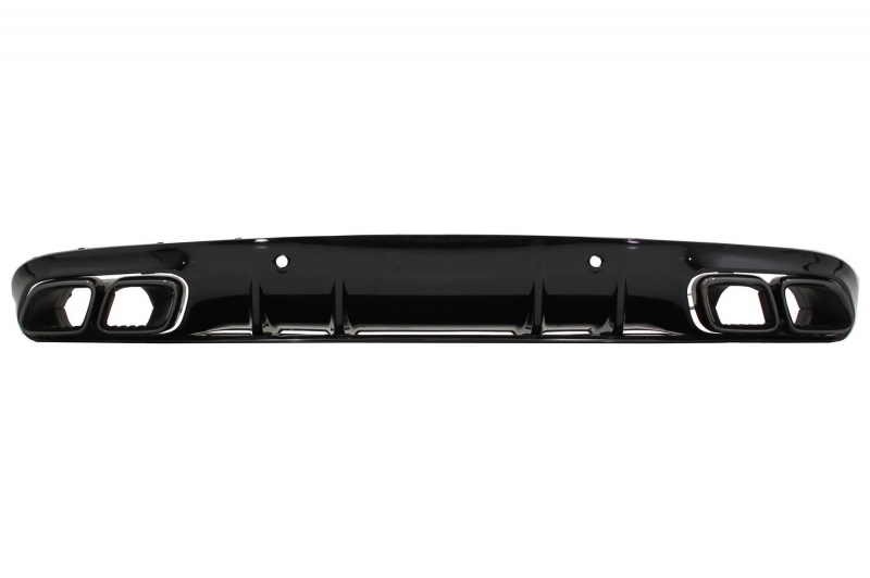 Bara Fata cu Difuzor Spate Mercedes C-Class A205 Cabriolet C205 Coupe (2014-2019) C63 Design Negru Performance AutoTuning