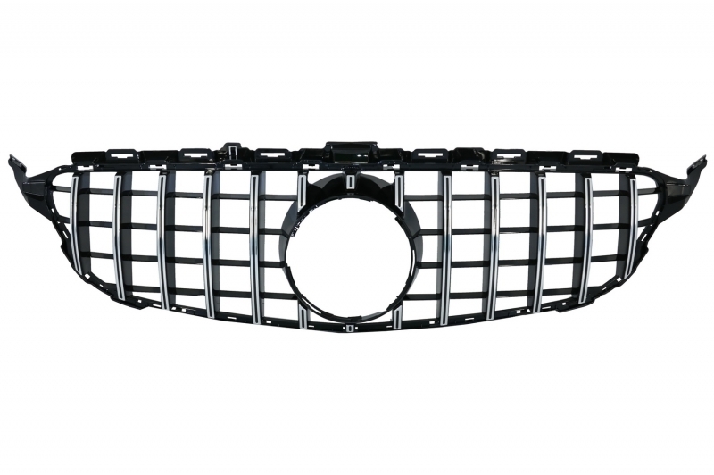 Bara Fata & Grila Crom Fara Camera si Difuzor cu ornamente evacuare MERCEDES C-Class W205 S205 (2014-2018) C63 Design Performance AutoTuning