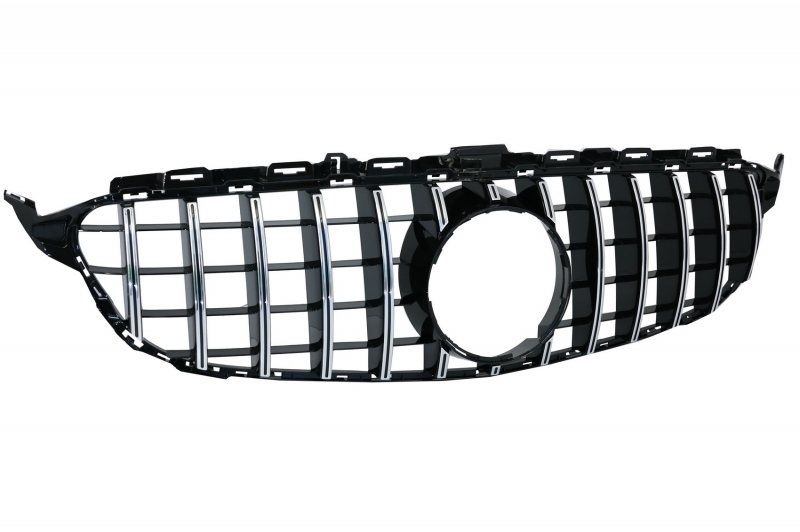Bara Fata & Grila Crom Fara Camera si Difuzor cu ornamente evacuare MERCEDES C-Class W205 S205 (2014-2018) C63 Design Performance AutoTuning