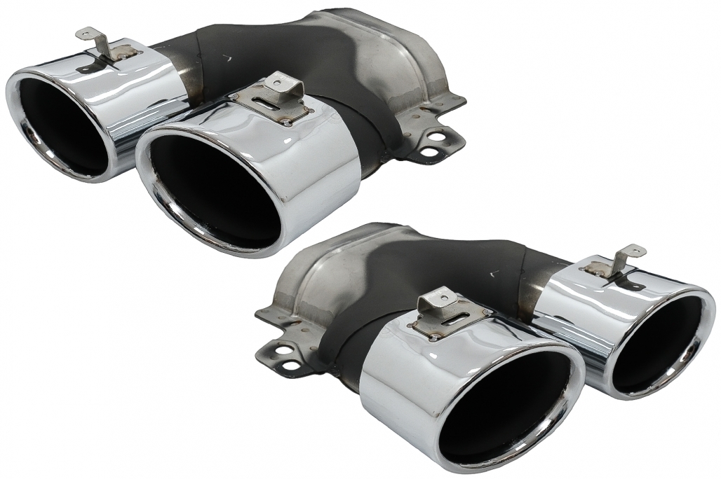 Bara Fata & Grila Crom Fara Camera si Difuzor cu ornamente evacuare MERCEDES C-Class W205 S205 (2014-2018) C63 Design Performance AutoTuning