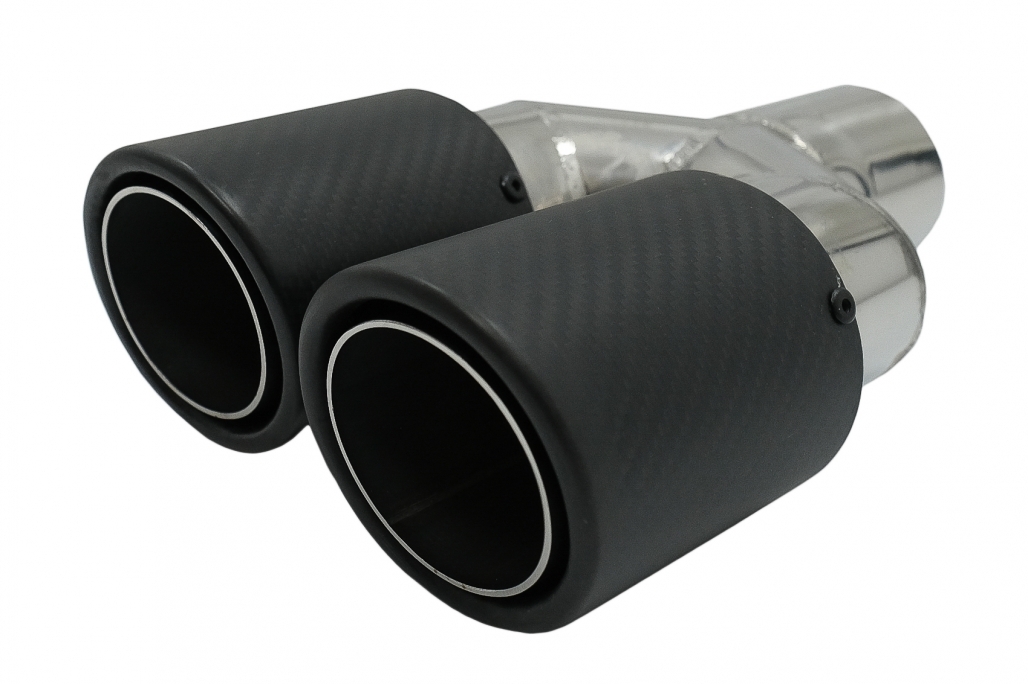 Pachet Exterior cu Toba Ornament Evacuare Fibra Carbon Mat Orificiu de admisie 5.8 cm Partea Stanga BMW Seria 5 F10 (2011-2014) M-Technik Design Performance AutoTuning