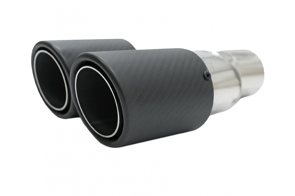 Pachet Exterior cu Toba Ornament Evacuare Fibra Carbon Mat Orificiu de admisie 5.8 cm Partea Stanga BMW Seria 5 F10 (2011-2014) M-Technik Design Performance AutoTuning