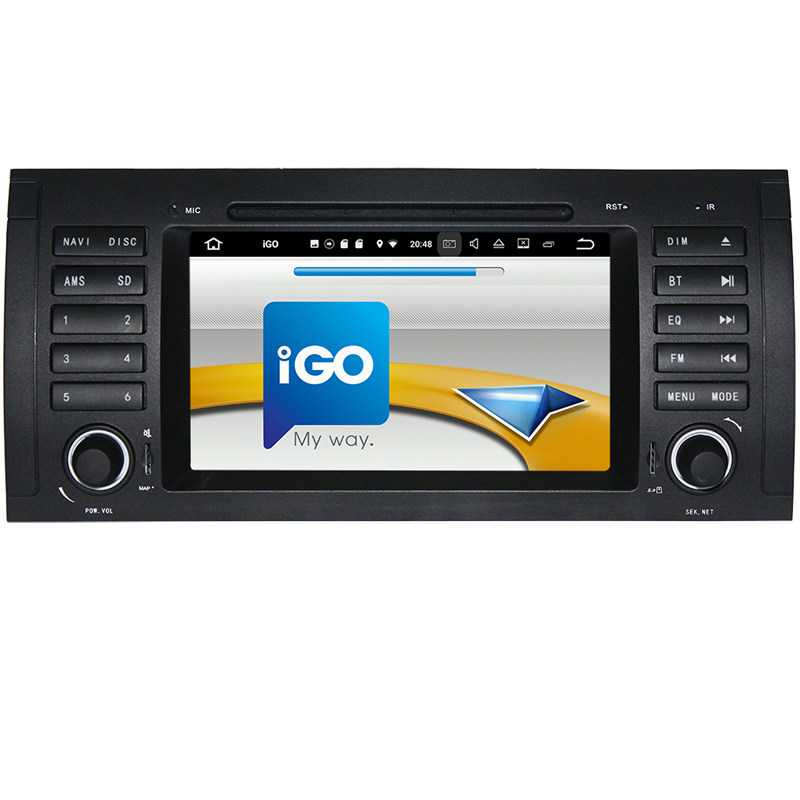 Navigatie Auto Multimedia cu GPS BMW Seria 5 E39 X5 E53 Seria 7 E38, Android 10, 2GB RAM, Internet, 4G, Aplicatii, Waze, Wi-Fi, USB, Bluetooth, Mirrorlink