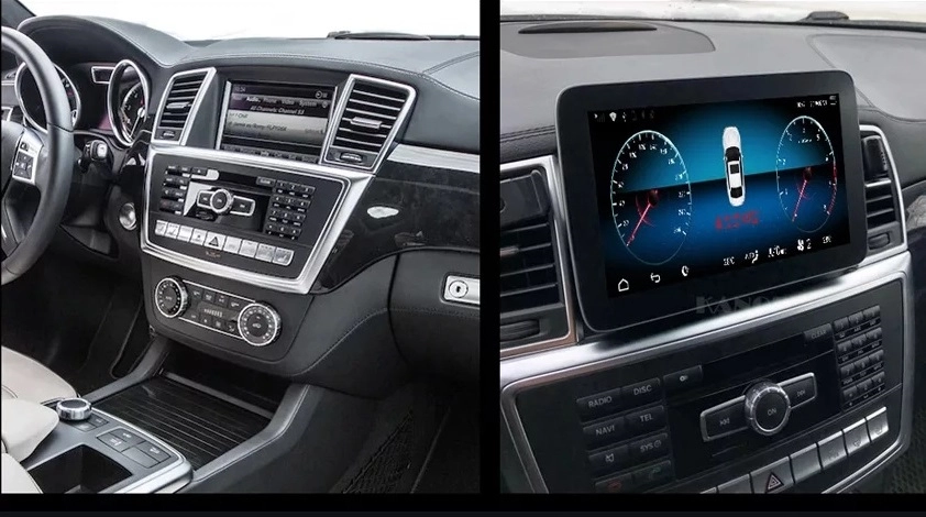 Navigatie Auto Multimedia cu GPS Android Mercedes ML GL W166 (2013 - 2015), NTG 4.5, 4GB RAM + 64 GB ROM, Slot Sim 4G LTE, Procesor Octa Core, Internet, Aplicatii, Waze, Wi-Fi, USB, Bluetooth, Mirrorlink