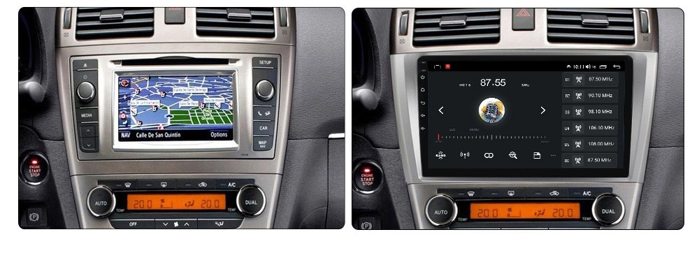 Navigatie Auto Multimedia cu GPS Android Toyota Avensis (2008 - 2015), Display 9 inch, 2GB RAM +32 GB ROM, Internet, 4G, Aplicatii, Waze, Wi-Fi, USB, Bluetooth, Mirrorlink