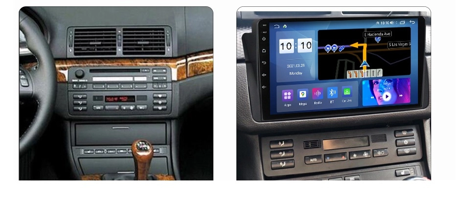 Navigatie Auto Multimedia cu GPS Android BMW SERIA 3 E46 (1999 - 2006), Display 9 inch, 2GB RAM +32 GB ROM, Internet, 4G, Aplicatii, Waze, Wi-Fi, USB, Bluetooth, Mirrorlink
