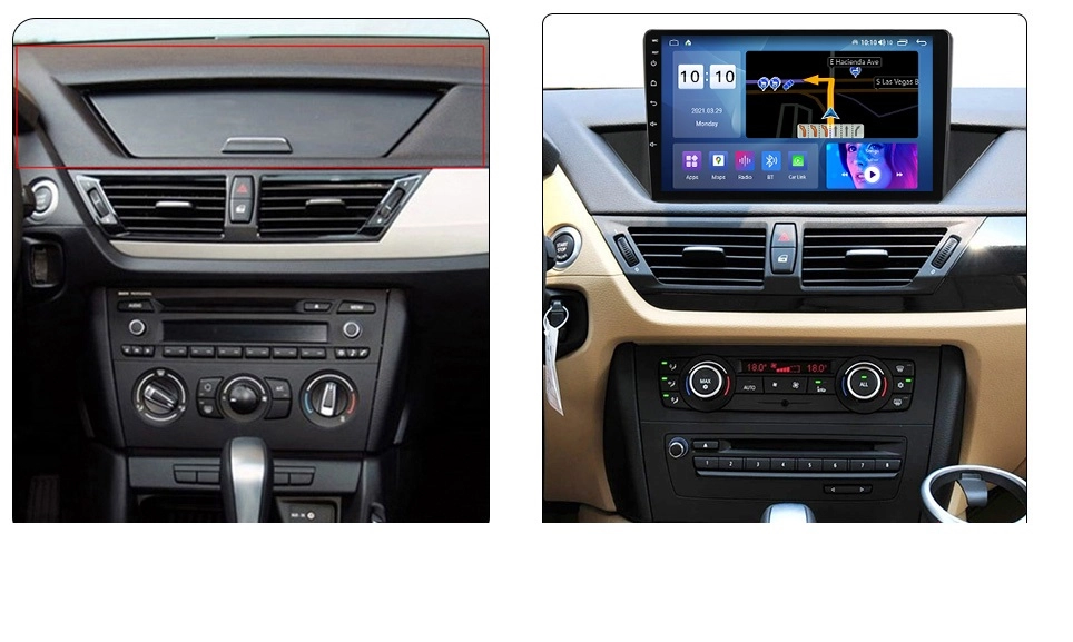 Navigatie Auto Multimedia cu GPS Android BMW X1 E84 (2009 - 2015), Display 10 inch, 2GB RAM + 32 GB ROM, Internet, 4G, Aplicatii, Waze, Wi-Fi, USB, Bluetooth, Mirrorlink