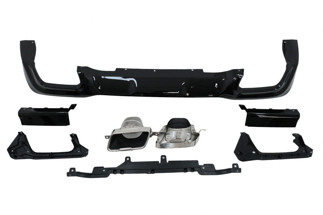 Difuzor Bara Spate Evacuare Dubla Negru Lucios BMW 2 Series F44 Gran Coupé (2020-up) M235I Design Performance AutoTuning