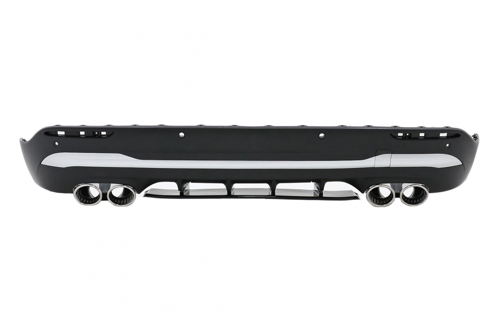 Difuzor Bara Spate cu Ornamente Evacuare Crom Mercedes GLA SUV H247 (2020-) cu echipare AMG-Line Performance AutoTuning