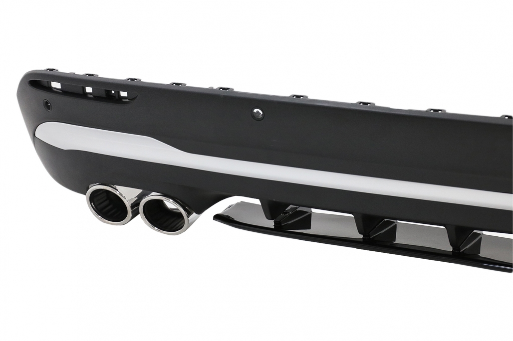 Difuzor Bara Spate cu Ornamente Evacuare Crom Mercedes GLA SUV H247 (2020-) cu echipare AMG-Line Performance AutoTuning