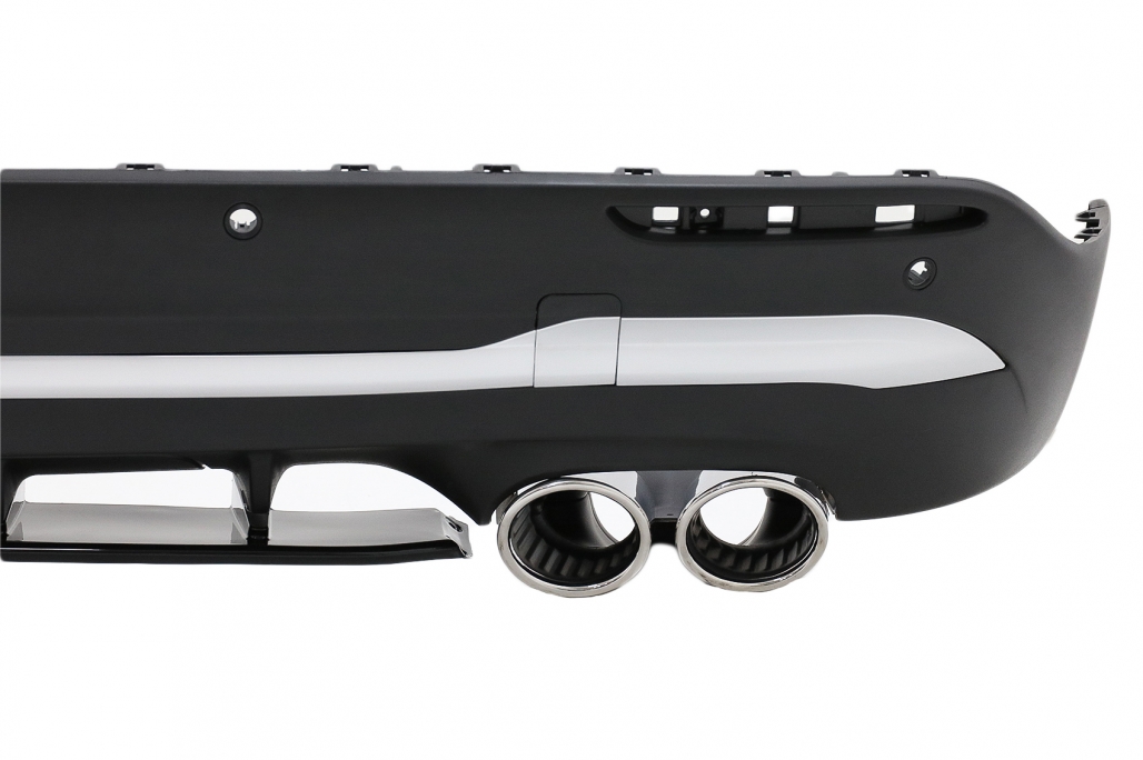 Difuzor Bara Spate cu Ornamente Evacuare Crom Mercedes GLA SUV H247 (2020-) cu echipare AMG-Line Performance AutoTuning