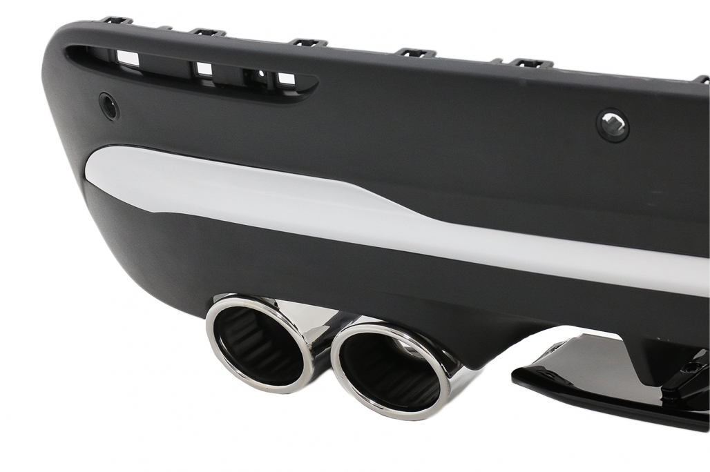 Difuzor Bara Spate cu Ornamente Evacuare Crom Mercedes GLA SUV H247 (2020-) cu echipare AMG-Line Performance AutoTuning