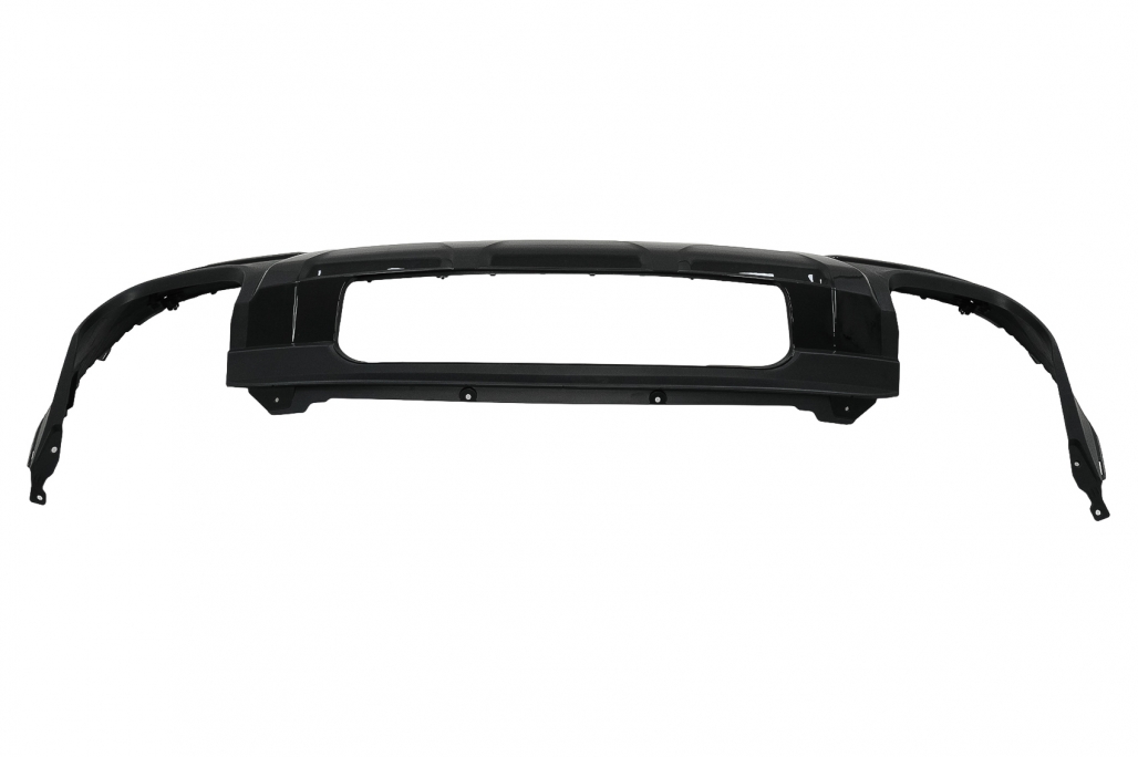 Difuzor Bara Spate Evacuare Dubla Audi Q7 SUV 4M Facelift (2020-up) Negru Performance AutoTuning