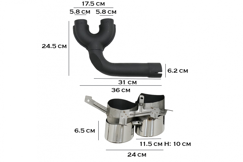 Difuzor Bara Spate Evacuare Dubla Audi Q7 SUV 4M Facelift (2020-up) Performance AutoTuning