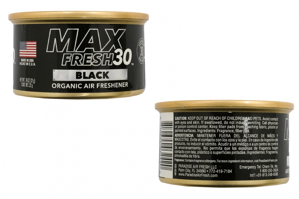 Paradise Air Fresh Odorizant Organic Tip Conserva Max Fresh 30 4 Bucati Black Performance AutoTuning