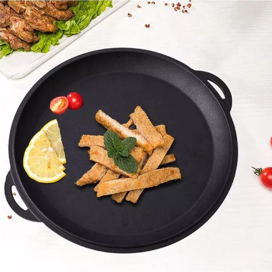 Oala de fonta tip wok, cu capac, 3 in 1, 37x18 cm, Perfect Home GartenVIP DiyLine