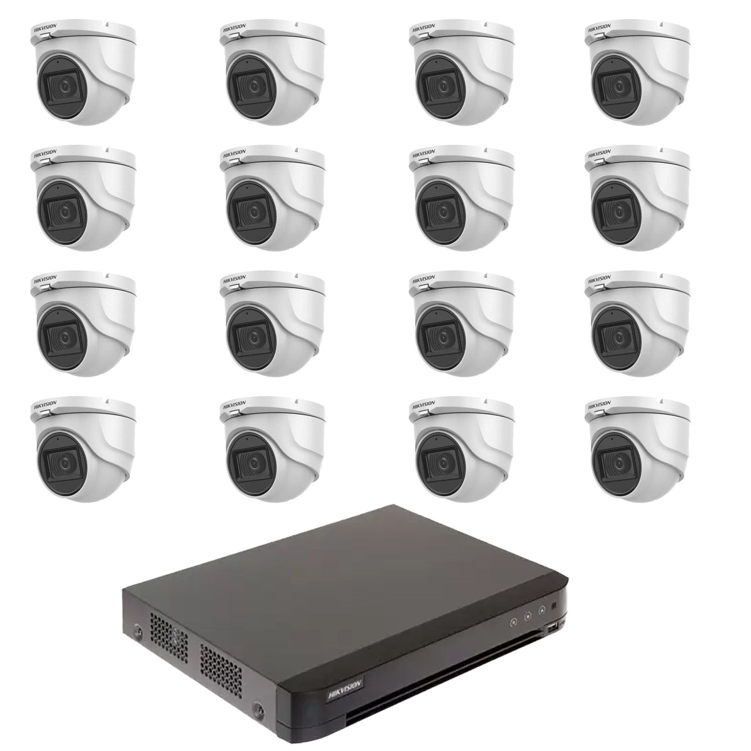 Sistem supraveghere video 16 camere 5MP Hikvision 2.8mm IR 30m, DVR AcuSense 16 canale video SafetyGuard Surveillance