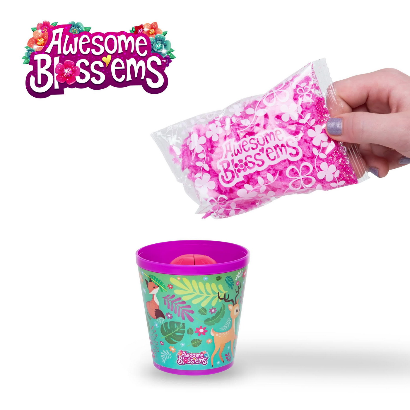 PAPUSI FLORALE AWESAME BLOSSEMS CARE CRESC DIN GHIVECI SuperHeroes ToysZone