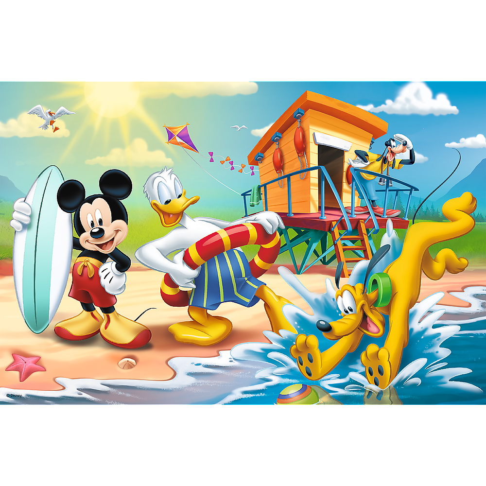 PUZZLE TREFL 60 DISTRACTIE PE PLAJA CU MICKEY MOUSE SuperHeroes ToysZone