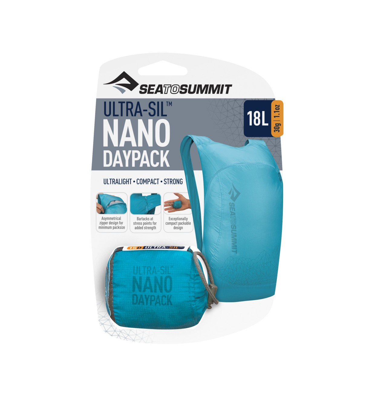 Rucsac compact 18 litri Sea To Summit Ultra Sil Nano Daypack albastru teal OutsideGear Venture