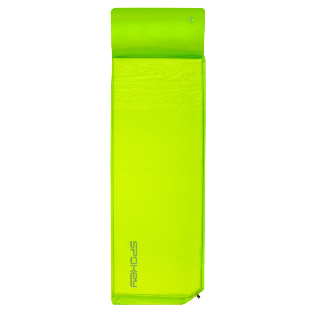 Saltea autogonflabila cu perna 186 x 50 x 2.5 cm Spokey Savory Pillow, verde OutsideGear Venture