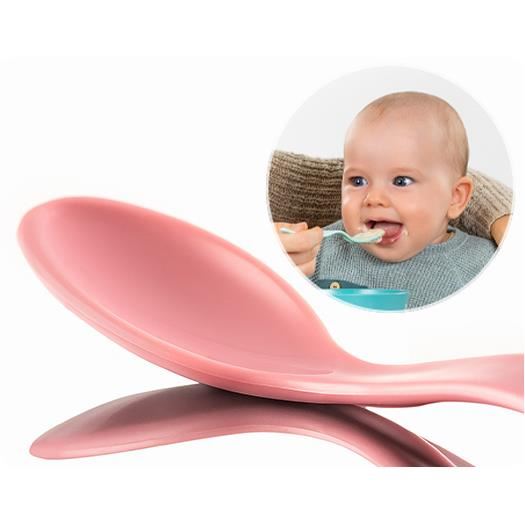 Set 5 lingurite hranire bebelusi, flexibile, cu maner anatomic, 3+ luni, Reer BabySpoon 23022 Children SafetyCare