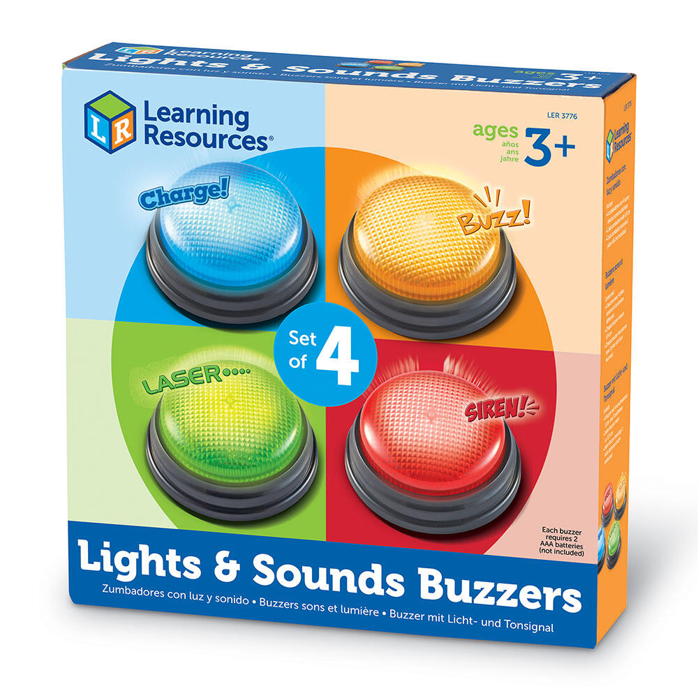 Sonerii cu lumini si sunete pentru raspuns - set 4 buc PlayLearn Toys