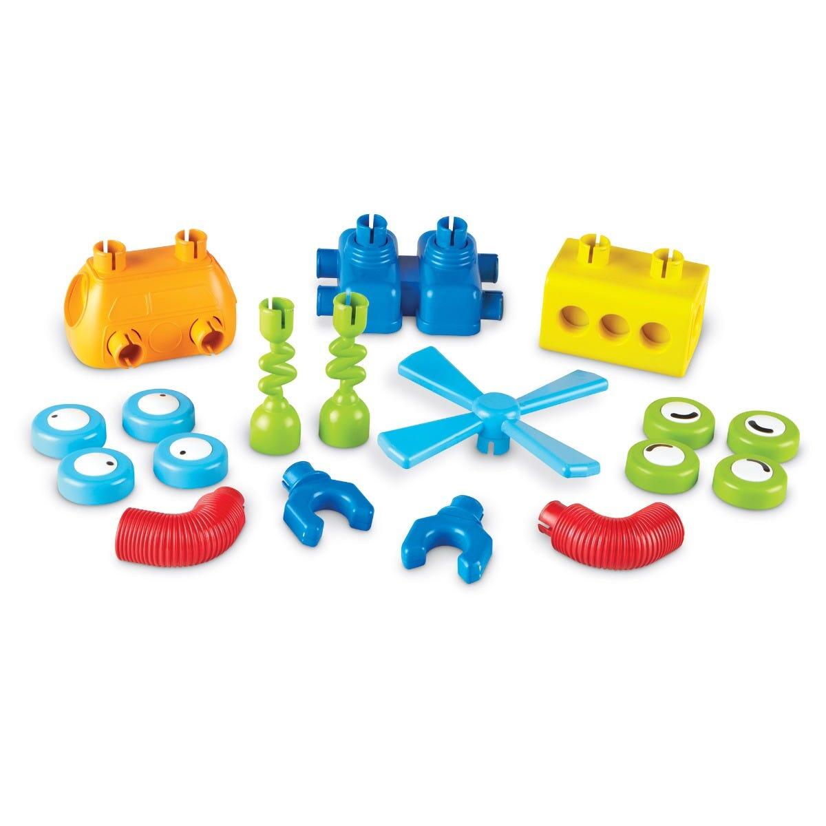 Hai sa construim - 1, 2, 3  Robotel colorat PlayLearn Toys