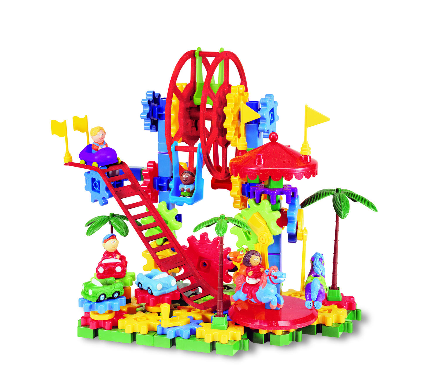 Set de constructie motorizat PlayLearn Toys