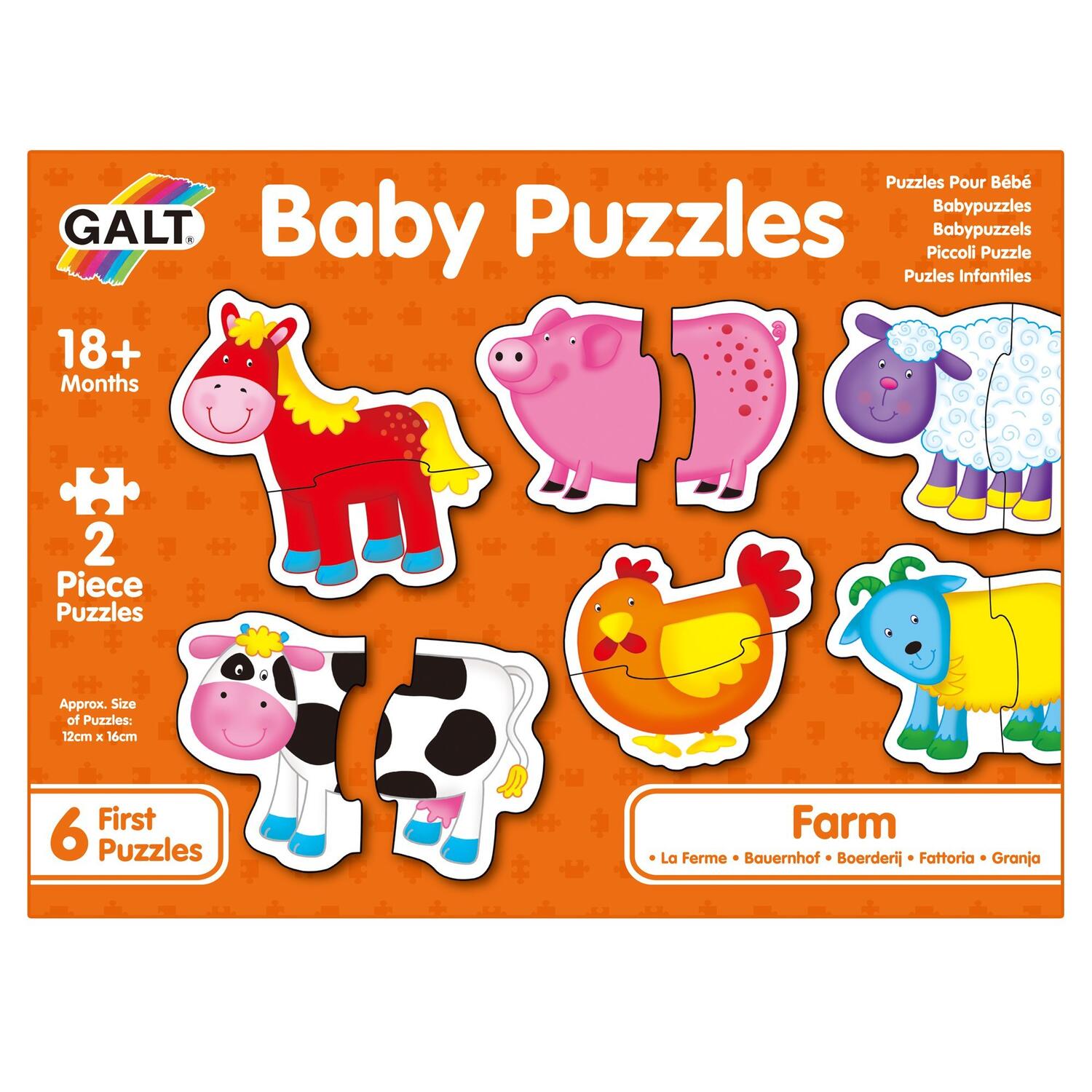 Baby Puzzle: Ferma (2 piese) PlayLearn Toys