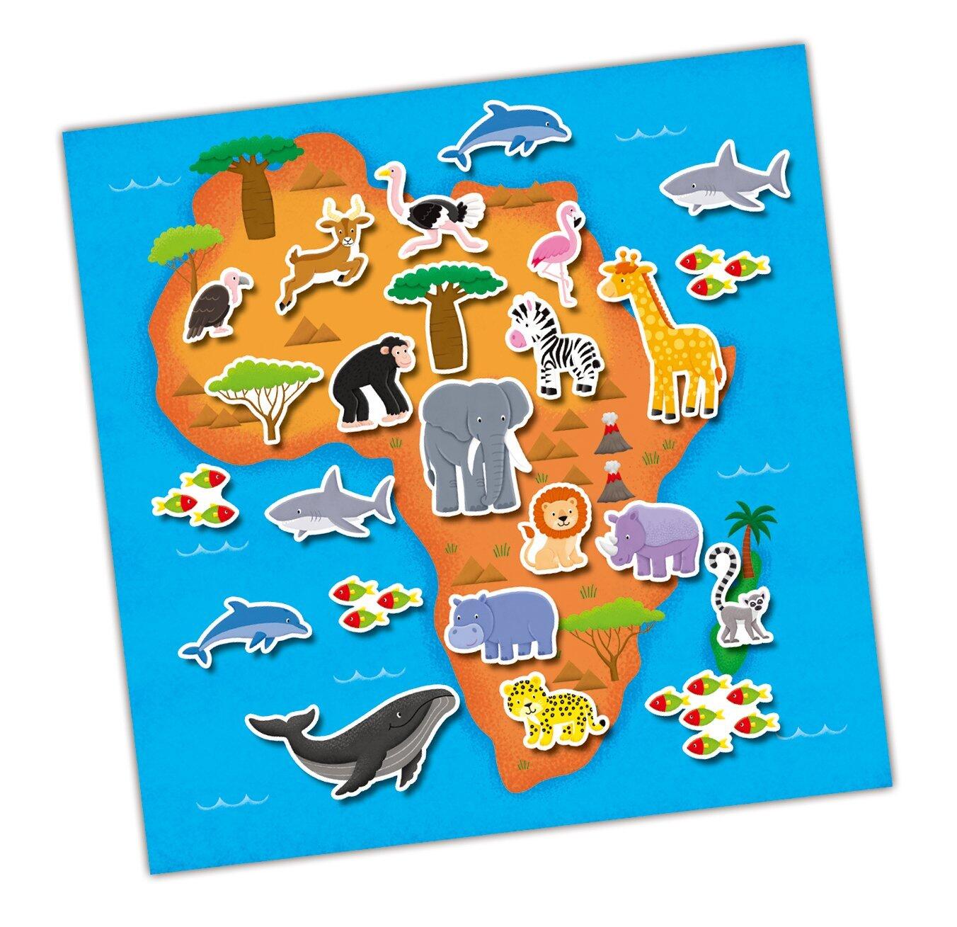Cartea mea cu stickere - Harta PlayLearn Toys