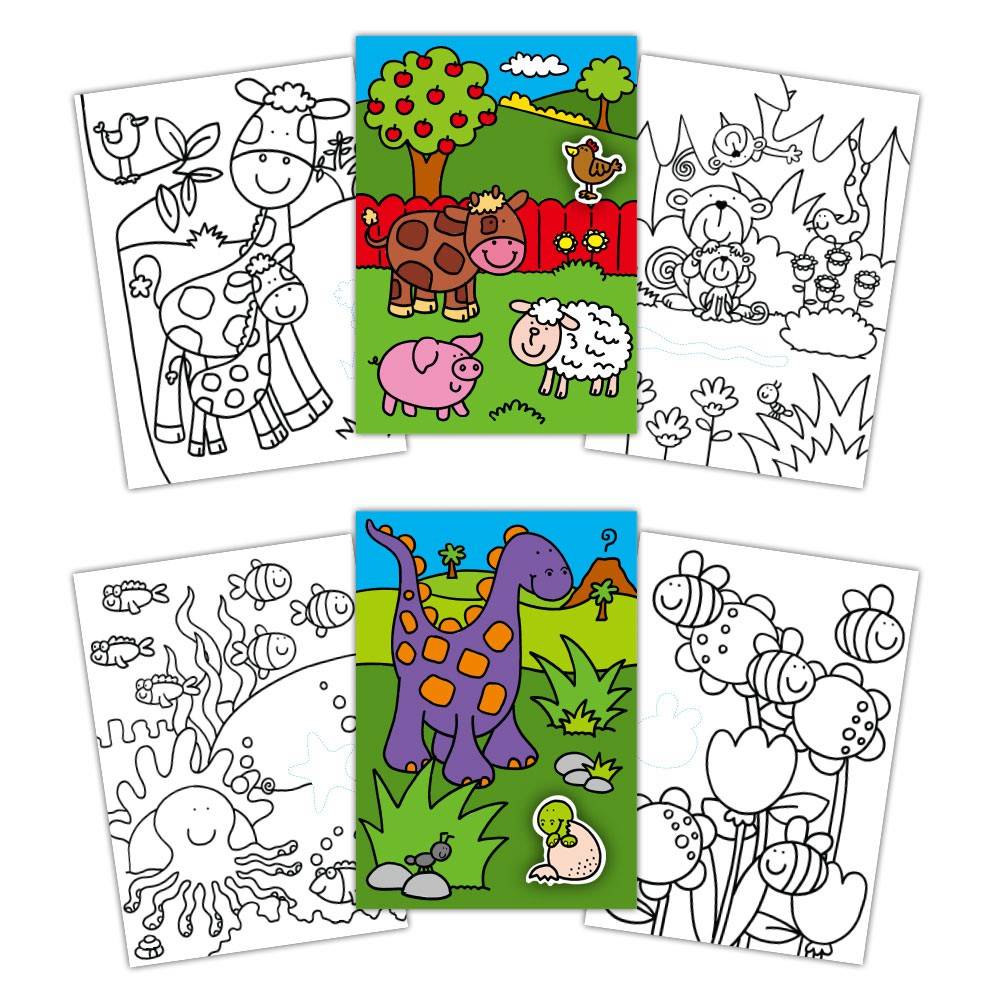 Early Activities: Prima carte de colorat cu abtibilduri PlayLearn Toys