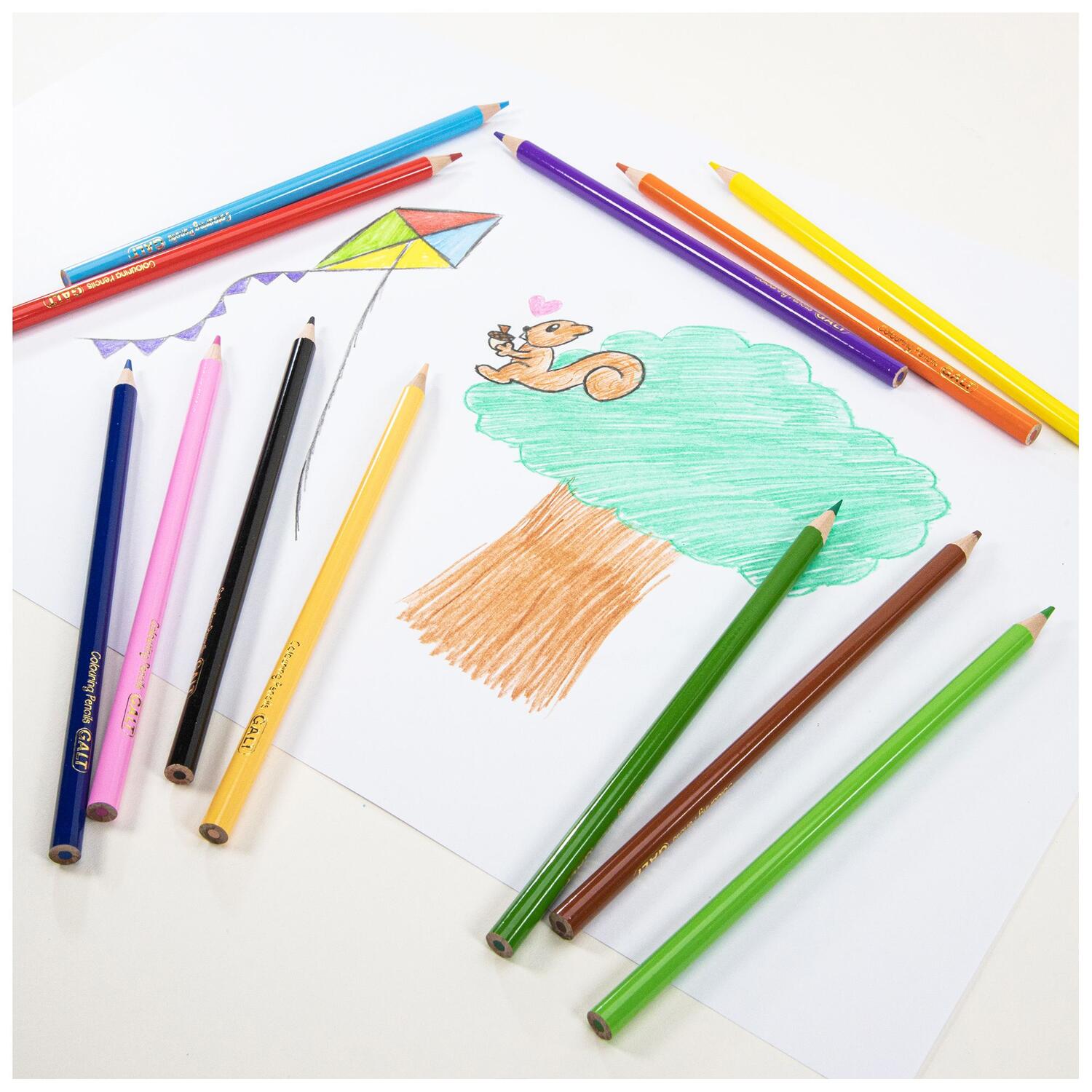 Set 12 creioane de colorat PlayLearn Toys