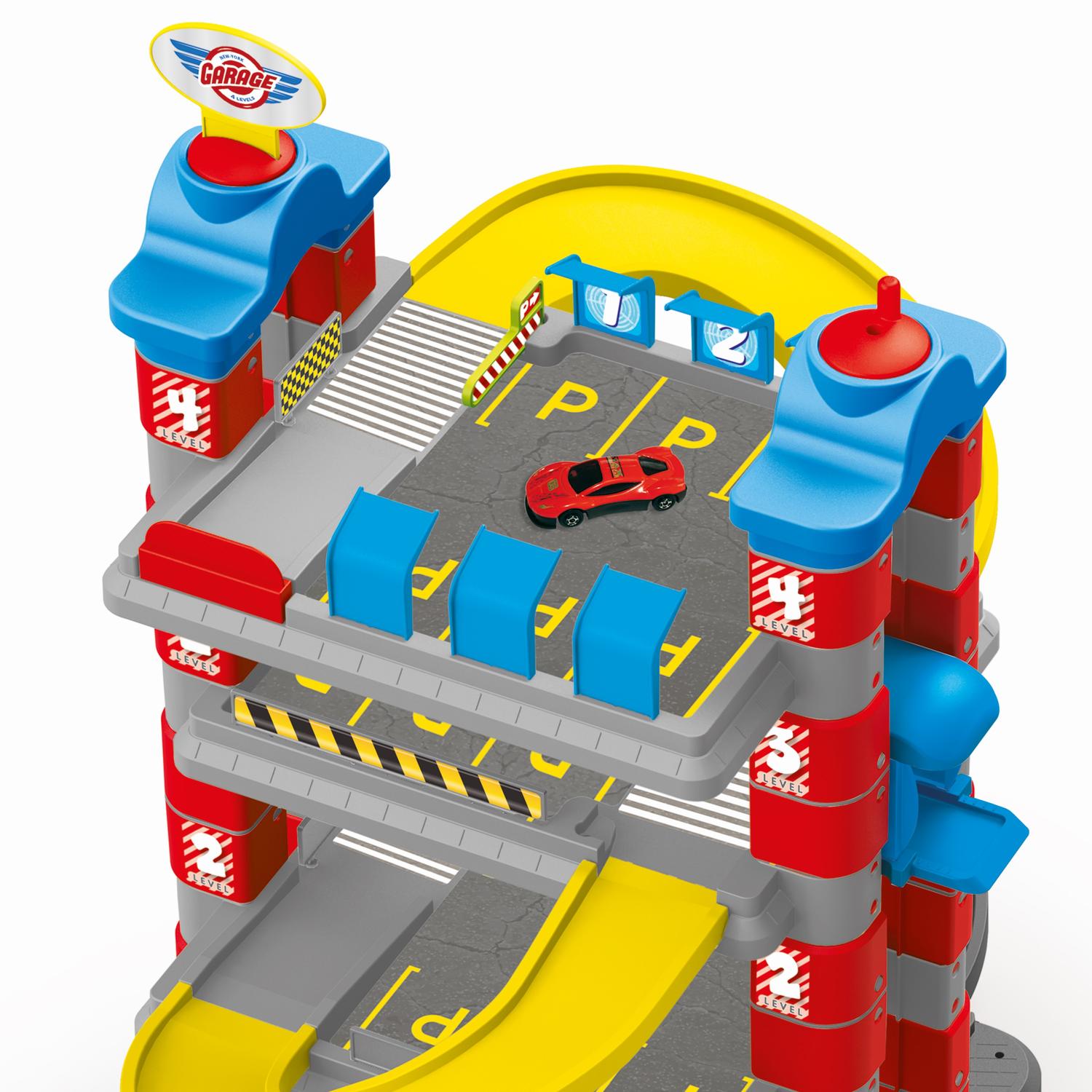 Set de constructie - Garaj cu 4 niveluri PlayLearn Toys