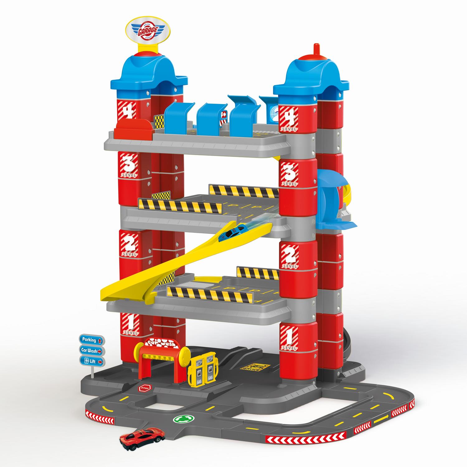 Set de constructie - Garaj cu 4 niveluri PlayLearn Toys