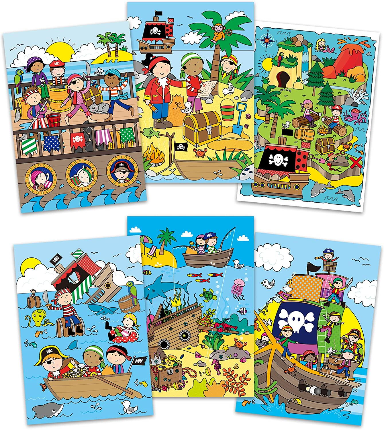 Water Magic: Carte de colorat Pirati PlayLearn Toys