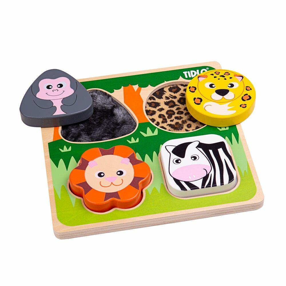 Puzzle senzorial din lemn - Safari PlayLearn Toys