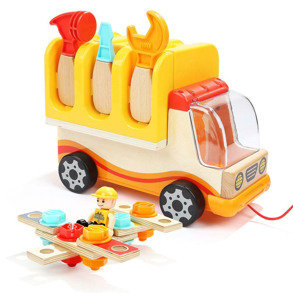 Jucarie 2 in 1 - Camion si banc de lucru PlayLearn Toys