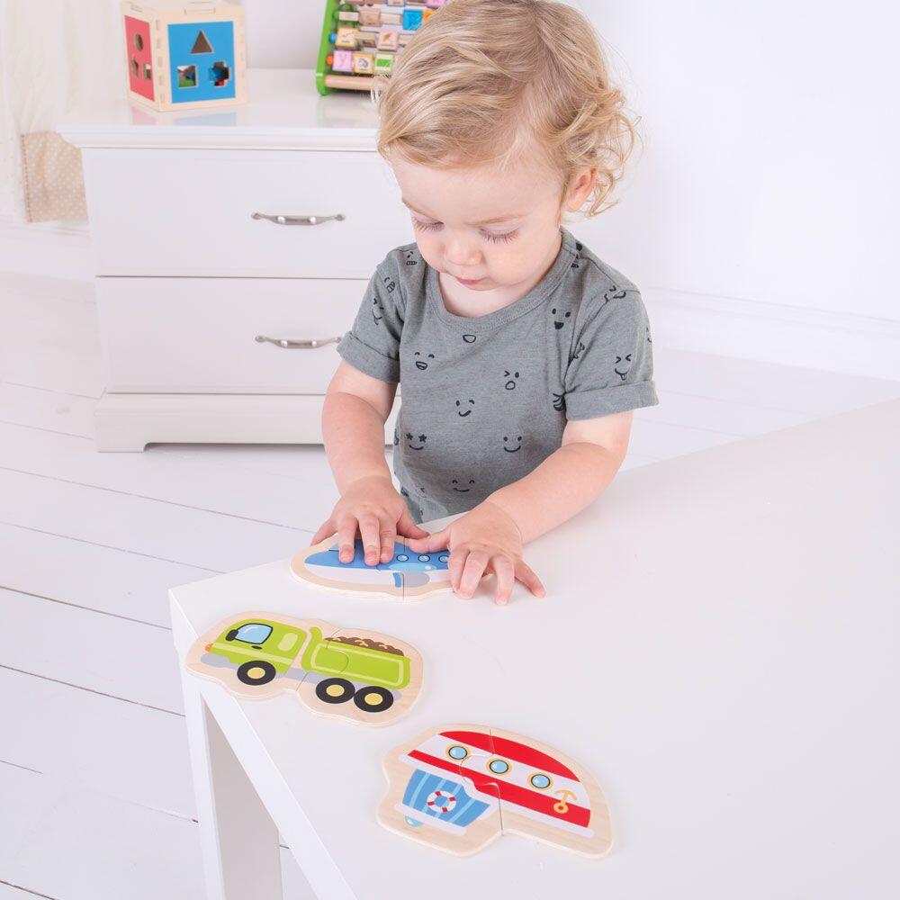 Puzzle - mijloace de transport (8 piese) PlayLearn Toys
