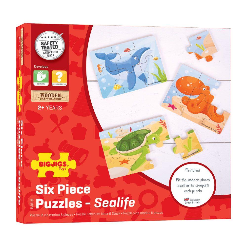 Set 3 puzzle din lemn - Lumea acvatica PlayLearn Toys