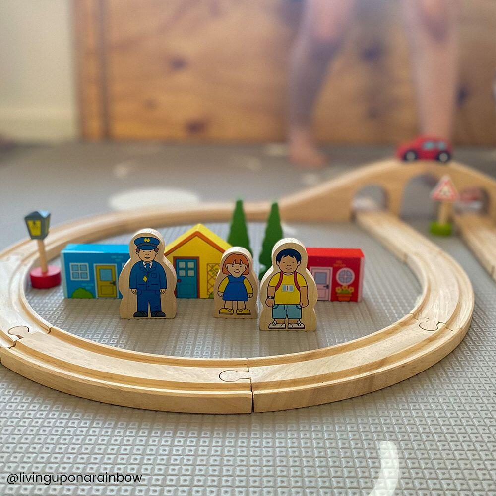 Set tren cu cale ferata circulara PlayLearn Toys