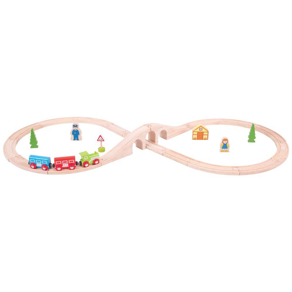 Set tren cu cale ferata circulara PlayLearn Toys