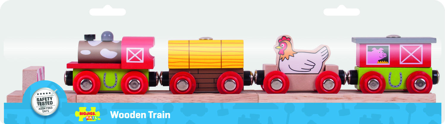 Trenuletul fermei vesele PlayLearn Toys
